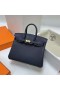 Birkin Toga 2Z Tamno Plava, Zlatna Okovi Ghw 25 cm, u Potpunosti je Ručni Rad