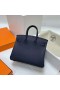 Birkin Toga 2Z Tamno Plava, Zlatna Okovi Ghw 25 cm, u Potpunosti je Ručni Rad