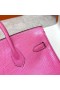 Birkin Gušter Koža Barbie Pink Srebrni Okovi Phw 25 cm, Potpuna Ručna izrada