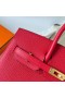 Okovi Birkin Sellier Epsom Q5 od jarko crvenog Zlata Ghw 25 cm, u Potpunosti je Ru&Auml;ni Rad