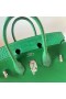 Birkin Touch Togo & Matte Alligator 1K Bamboo zeleno-Srebrni Okovi 25 cm, u Potpunosti je Ručni Rad Phw