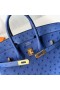 Okovi Birkin Ostrich I7 od Глазурованного plavog Zlata 25 cm, u Potpunosti je Ručni Rad Ghw