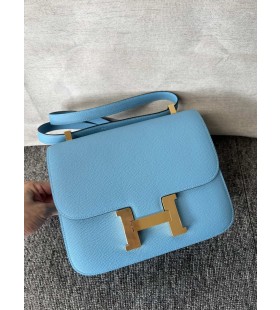 Constance Epsom p3 fresh blue Gold Hardware GHW 24cm Full Handmade