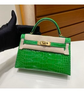Mini Kelly ll Aligator je sjajna kaktus зеленоÐолоÑÐ°Ñ Okovi 19 cm u Potpunosti RuÄni Rad