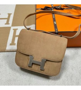 Constance Suede 4B Tamno kaki Srebrni Okovi Phw 18 cm u Potpunosti RuÄni rad