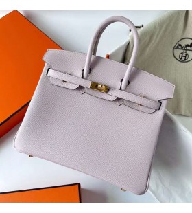 Birkin Epsom 09 Svijetlo LjubiÄasta Okovi od Zlata 25 cm Ghw u Potpunosti RuÄni Rad