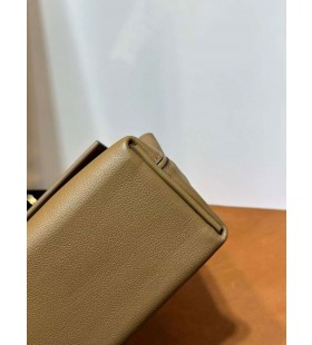 Mini Kelly 2424 evercolor & swift D0 Coffee & Ck18 Etoupe Sivo-Zlatni Okovi 21 cm u Potpunosti RuÄni Rad