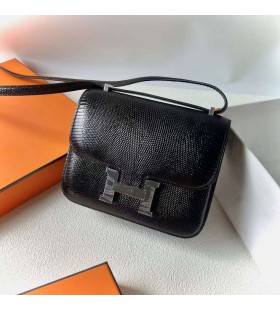 Torbe Constance Lizard Ck89 Crno Srebrni Okovi 18cm Potpuna RuÄna izrada Phw