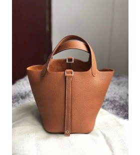 Picotin Clemence TC Koža Ck37 Zlatno-SmeÄi Srebrni Okovi 18 cm u Potpunosti RuÄni Rad Phw