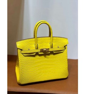 Okovi Birkin Matte Alligator M9 Calendula od žutog Zlata 25 cm, u Potpunosti je RuÄni Rad Ghw