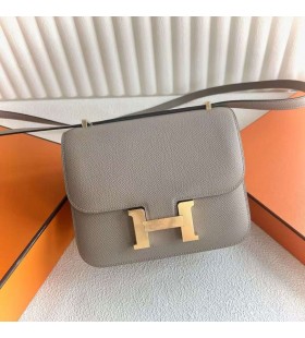 Constance Epsom M8 Srednje siva Zlatni Okovi 18 cm u Potpunosti Ručni Rad Ghw