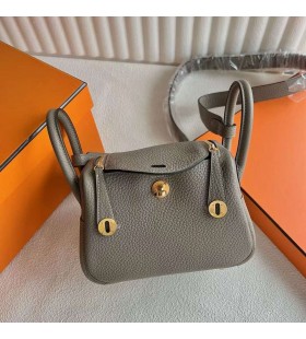 Mini Lindy Clemence M8 Жестяная Posuđe sive Zlata Okovi 19 cm u Potpunosti Ručni Rad Ghw