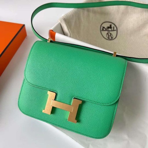 Constance Epsom 0Z Vert Serier Guld Hårdvara Ghw 18cm Full Handgjorda