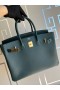 Birkin swift 6O Cypress gröna Guld Hårdvara GHW 35cm Full Handgjorda