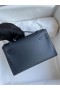 Mini kelly pochette Snabba blå indigo Silver Hårdvara PHW 22 cm Full Handgjorda