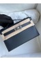 Mini kelly pochette Snabba blå indigo Silver Hårdvara PHW 22 cm Full Handgjorda