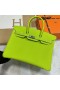 Birkin Epsom 6R kiwi grön Silver Hårdvara Phw 35cm Full Handgjorda