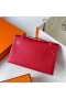 Mini Kelly Pochette Epsom Q5 Ljus Röd Silver Hårdvara 22 cm Phw Full Handgjorda