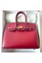 Birkin Sellier Box Ck55 Bordeaux r&Atilde;&para;tt Guld H&Atilde;&yen;rdvara 25cm Full Handgjorda Ghw