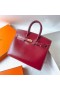 Birkin Sellier Box Ck55 Bordeaux rött Guld Hårdvara 25cm Full Handgjorda Ghw