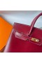 Birkin Sellier Box Ck55 Bordeaux r&Atilde;&para;tt Guld H&Atilde;&yen;rdvara 25cm Full Handgjorda Ghw