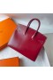 Birkin Sellier Box Ck55 Bordeaux rött Guld Hårdvara 25cm Full Handgjorda Ghw