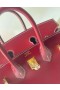 Birkin Sellier Box Ck55 Bordeaux rött Guld Hårdvara 25cm Full Handgjorda Ghw