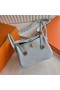 Mini Lindy Clemence T0 Ljus Blå Guld Hårdvara 19 cm Full Handgjorda Ghw