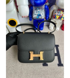 Constance Epsom ck89 Noir Guld HÃ¥rdvara GHW 18cm Full Handgjorda