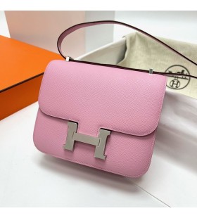 Constance Epsom X9 malva lila Silver HÃ¥rdvara Phw 18cm Full Handgjorda