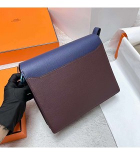 Roulis Evercolor Ck73 Pärla Blå & 0G Sadel rött Guld Hårdvara Ghw 23 cm Full Handgjorda