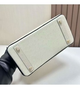 Birkin Struts 8L Is White & Ck89 Svart Guld H&Atilde;&yen;rdvara 25cm Full Handgjorda Ghw