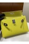 Mini kelly Chevre 9R Limon sarı Gümüş Donanım PHW 22cm Tam El Yapımı