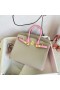 Birkin Chevre Griss & Gül Sakura Altın Donanım 25 cm Tam El Yapımı