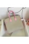 Birkin Chevre Griss & Gül Sakura Altın Donanım 25 cm Tam El Yapımı