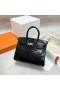 Birkin Porosus parlak ck89 Noir Gümüş Donanım Phw 30 cm Tam El Yapımı
