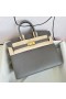 Birkin Epsom Sellier 0L Gri Altın Donanım GHW 25 cm Tam El Yapımı