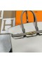 Birkin Togo Ck10 Craie beyaz & Ck81 Gris Altın Donanım 25 cm Mghw Tam El Yapımı