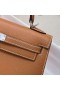 Kelly Epsom Ck37 Altın Kahverengi Gümüş Donanım 25 cm Tam El Yapımı