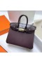 Birkin Dokunmatik Togo & Mat Timsah timsah 0G Koyu Kırmızı Altın Donanım 25 cm Tam El Yapımı