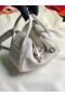 Mini Lindy Clemence Ck80 İnci gri Altın Donanım Ghw 19 cm Tam El Yapımı