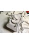 Mini Lindy Clemence Ck80 İnci gri Altın Donanım Ghw 19 cm Tam El Yapımı