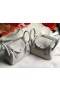 Mini Lindy Clemence Ck80 İnci gri Altın Donanım Ghw 19 cm Tam El Yapımı
