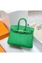 Birkin Swift K1 Bambu yeşil Altın Donanım Ghw 25 cm Tam El Yapımı