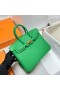 Birkin Swift K1 Bambu yeşil Altın Donanım Ghw 25 cm Tam El Yapımı