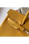 Birkin Togo 9D Amber sarı Altın Donanım Ghw 25 cm Tam El Yapımı