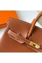 Birkin Barenia Cc34 Altın Kahverengi Altın Donanım Ghw 25 cm Tam El Yapımı