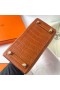 Birkin Mat Timsah Timsah Ck37 Altın Kahverengi Altın Donanım Ghw 20 cm Tam El Yapımı