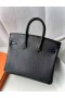 Birkin Chevre Ck89 Siyah Altın Donanım 25cm Tam El Yapımı Ghw