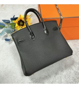 Birkin Dokunmatik Togo & Mat Timsah Ck89 Siyah AltÄ±n DonanÄ±m 25 cm Tam El YapÄ±mÄ±